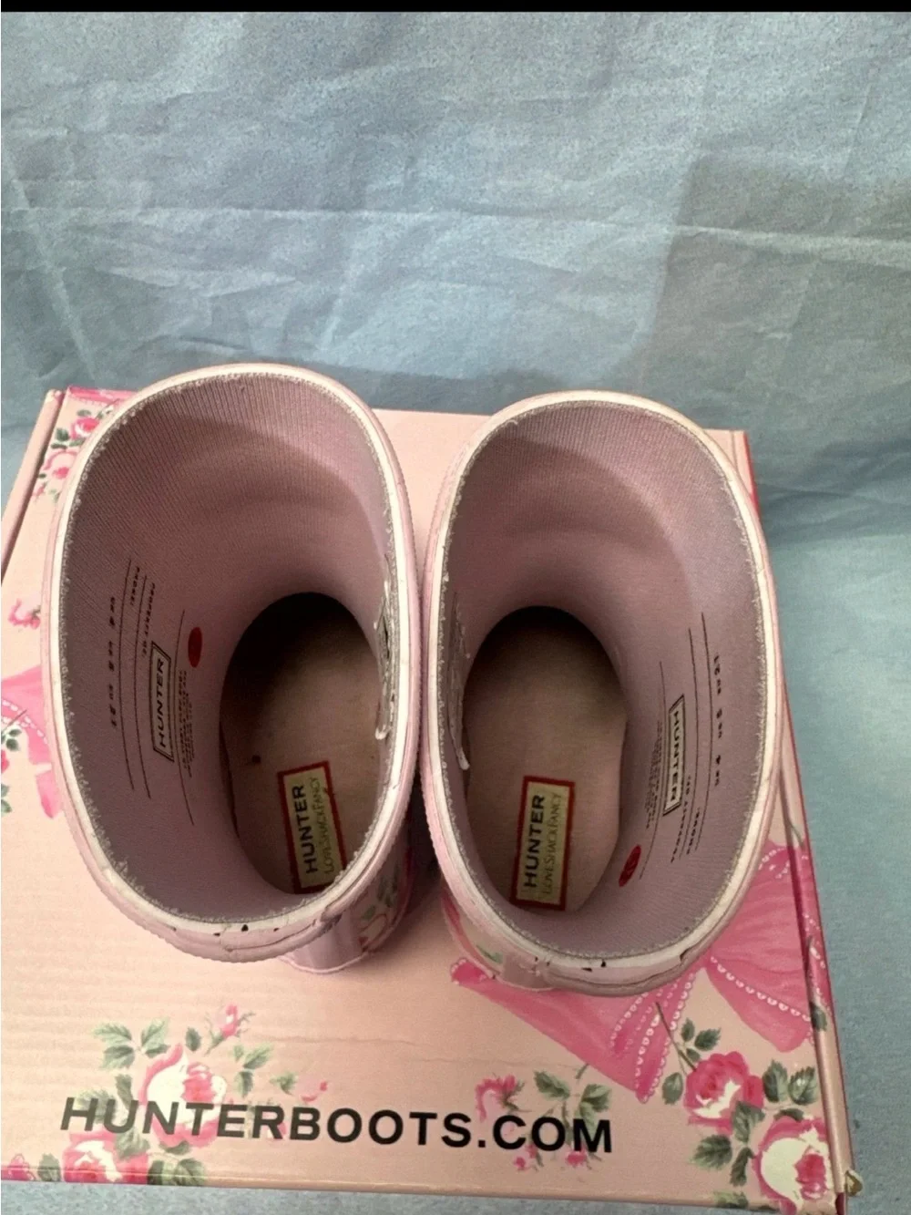 LoveShackFancy Pink Floral Kids Rain Boots 5c